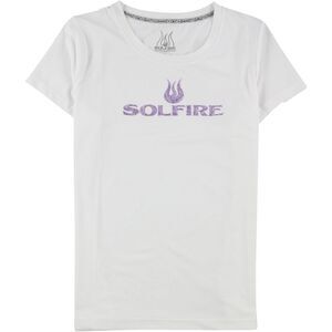 SOLFIRE Womens Original Logo Graphic T-Shirt, White, NWT